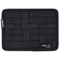 Cocoon GRID-IT XS - Taschen Organizer mit elastischen Bändern / Praktischer Organizer für Aktentasche, Handtasche, Koffer / Wand Organisationssystem mit Schlaufe & Mouse Pad / Schwarz - 17,8x1x12,7 cm