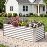 Fantask Hochbeet 181,5 x 94 x 60,5 cm Silber
