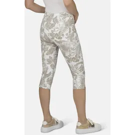 Stooker Tahiti Print Capri Slim Fit 7/8-Hose Beige 42W / 21L