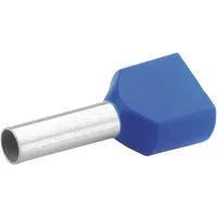 Dönges Zwillings-Aderendhülse, isoliert, 2x 2,5mm2, 22mm, blau