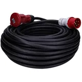 Voxura CEE-Kabel Verlängerungskabel Starkstromkabel 5-polig 400V H07RN 5G 6 32/5 32A IP44 Phasenwender Starkstrom 50m