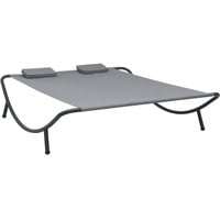 vidaXL Outdoor-Loungebett Stoff Anthrazit - Grau