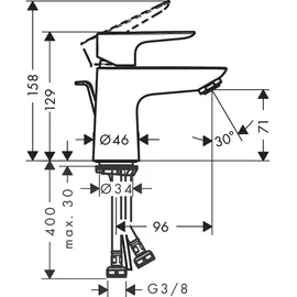 Hansgrohe Talis E 80 Einhandmischer chrom 71700000