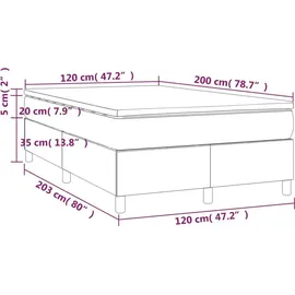 vidaXL Boxspringbett 120 x 200 cm Blau
