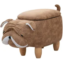 Svita Tierhocker Stauraum Kinderhocker Sitzhocker Kinderzimmer Sitzbox Mops