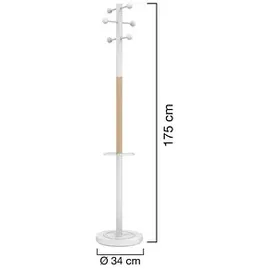 Unilux Garderobenständer ACCESS 175 cm Weiß/Buche