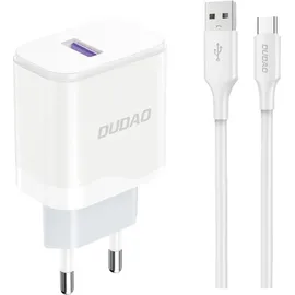 DUDAO A20EU USB-A 18W wall charger – - USB-C - Weiß