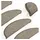 vidaXL Stufenmatten 15 Stk. 56x17x3 cm Beige und Grau Halbrund