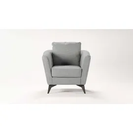 Home Affaire Cocktailsessel HOME AFFAIRE "MATTHEW Sessel, Maße B/T/H: 83/85/88 cm", grau (hellgrau), B:83cm H:88cm T:85cm, 100% Polyester, Sessel, Cocktailsessel, modern, mit Rückenkissen