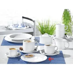 Caterado 6x Dessertteller ADRINA, Farbe: weiß, Durchmesser: 19 cm