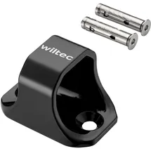 Wiltec Diebstahlsicherungsanker Typ 02 aus Stahl 76 x 50 x 54 mm, Diebstahlsicherung Wand- und Bodenanker für Motorrad und Fahrrad
