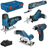 Bosch Professional 5 tool KIT + GST + GOP + GKS + GSA + 3x GBA 3,0Ah + GAL + XL-BOXX