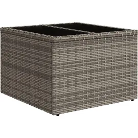 vidaXL Gartensofa-Set mit Kissen, grau, Polyrattan