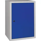 Nordwest Handel AG Hängeschrank H600xB400xT300mm Vollblech,1 BD Stahlbl.lichtgrau/enzianblau