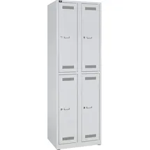 BISLEY Garderobenschrank Stahl 60 x 50 x 185 cm lichtgrau