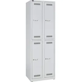 BISLEY Garderobenschrank Stahl 60 x 50 x 185 cm lichtgrau
