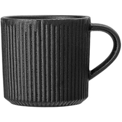 Bloomingville Tasse Neri Mug, 50ml, Steingut, Kaffeetasse mit Henkel, Haushalt Tasse für Kaffee Cappuccino Milchkaffee Tee Wasser, Gusseisen-Optik, nordisches Design, schwarz schwarz