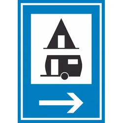 HB-Druck Campingplatz rechts Schild A5 (148x210mm)