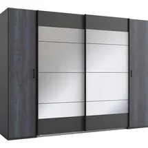 WIMEX Schwebetürenschrank Kopenhagen 272 x 208 x 65 cm Grau/Schwarz
