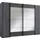 WIMEX Schwebetürenschrank Kopenhagen 272 x 208 x 65 cm Grau/Schwarz