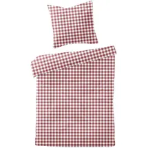 Traumschlaf Feinbiber Karo Rot 240 x 220 cm + 2 x 80 x 80 cm