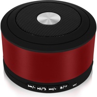 Avizar Bluetooth Lautsprecher mit Mikrofon und LED-Anzeige, 3 Std., Venus – Rot