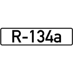 König Werbeanlagen Dreifke® Aufkleber I Rohrleitungsetikett R-134a, für Kältemittel, schwarz/weiß, 74x18mm, 36/Heft