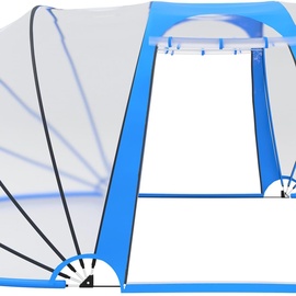 vidaXL Pool-Kuppel oval 530 x 410 x 205 cm blau
