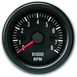 JOM Car Parts & Car Parts GmbH Zusatzinstrument Youngtimer, Drehzahlmesser, schwarz Ø52mm