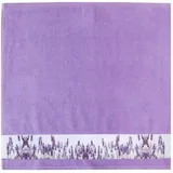FRAMSOHN Geschirrtuch Frottier 'Lavendelfeld' 50 x 50 cm Lavendel - Lila