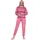 normann Frottee Pyjama Damen gestreift Rosa 60/62