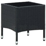 vidaXL Gartentisch Schwarz 40x40x45 cm Poly Rattan