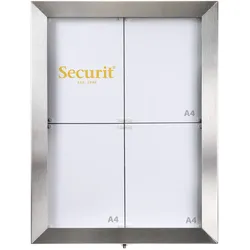 Securit® Edelstahl-LED-Infotafel – Farbige LEDs – Fernbedienung, 5m Kabel inkl.
