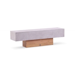 Bank SaVeri Urban - 125 cm, Teak mit Beton grau