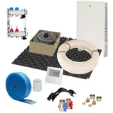 Selfio 20 m2 Set Noppensystem 35 mm WLG 040 16x2 PE-RT Rohr Raster 10 cm 2 Heizkreise LCD Regler 230 V + Zubehör