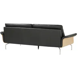 Nils Olsen Ledersofa aus Echtleder Alva ¦ schwarz ¦ Maße (cm): B: 244 H: 87 T: 101.0