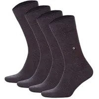 Burlington Herren Socken Everyday 4er Pack - Baumwolle, Uni, Onesize, 40-46 Anthrazit