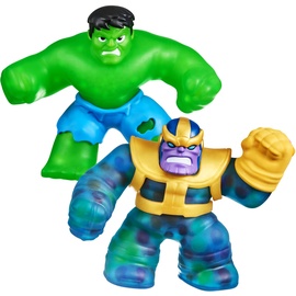 Heroes of Goo Jit Zu Marvel Versus Pack - Hulk vs Thanos, Squishy, Stretchy, Gooey Heroes, Perfect Christmas/Birthday Present for 4 to 8 Year Olds, Squishy, Stretchy Tactile Play