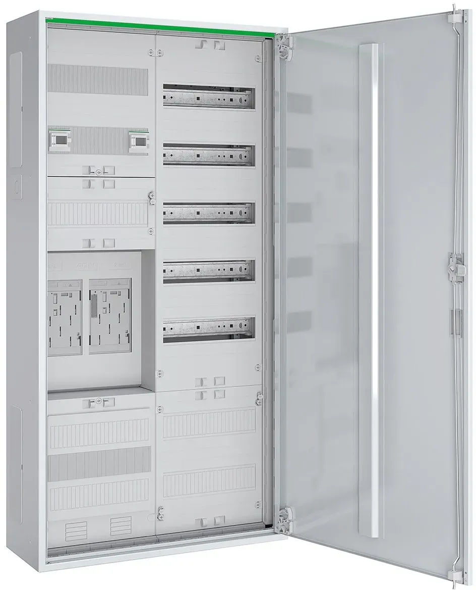 ABN ABNRS207E0042 Zählerschrank eHZ 2Z 1V 1APZ sHS/OKK, IP44, SKII 5-polig, BxHxT 550x1100x210 mm, weiß