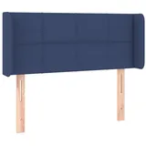 vidaXL Kopfteil mit Ohren Blau 93x16x78/88 cm Stoff