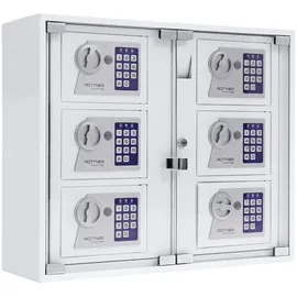Rottner Tresor Schlüsselausgabe Keysystem 6 Outdoor 47,4 x 56,5 x 18 cm Weiß