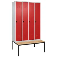 C+P Garderobenschrank ""Classic Plus"", Abteilbreite 30 cm, mit Sitzbank,