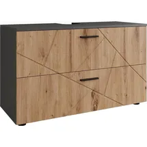 Vicco Waschbeckenunterschrank 2 Schubladen 100,1 x 60,6 x 41,0 cm Anthrazit/Goldkraft Eiche