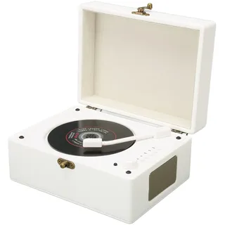 CD-Player mit Zwei Lautsprechern, Stereo-Sound, Tonabnehmerkopf und -Funktion, Vielseitig Einsetzbar für Zuhause, Erwachsene, Studenten (White)