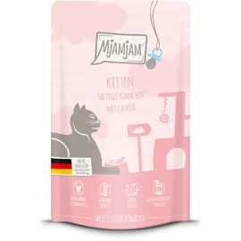 MjAMjAM Quetschie Kitten saftiges Hühnchen mit Lachsöl 12 x 130 g