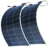 (0% MwSt) 2er-Set flexible Solarmodule mit MC4-kompatiblem Anschluss, 100W, IP67