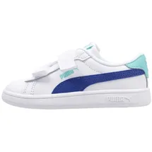 Puma PUMA Smash 3.0 L V INF, Unisex Sneaker, PUMA White-Vivid Blue-Aquatic,