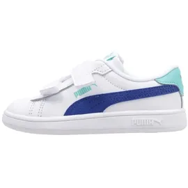 Puma PUMA Smash 3.0 L V INF, Unisex Sneaker, PUMA White-Vivid Blue-Aquatic,