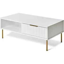 Jahnke Carve Coffee SK Weiß Gold 108 x 38,8 x 55 cm