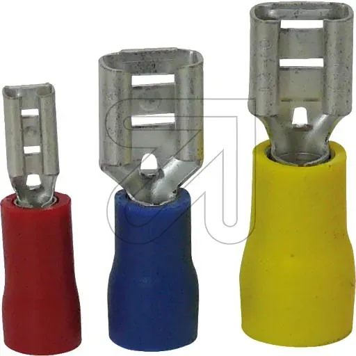 Kerb-Flachkupplung 6,3mm gelb - 6,0mm2, 100 Stk